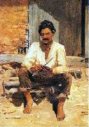 Jose Ferraz de Almeida Junior Caipira Chopping Tobacco china oil painting artist